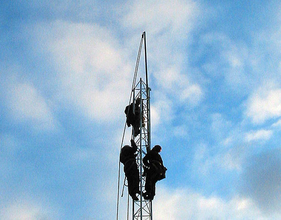 Wifi mast construction.